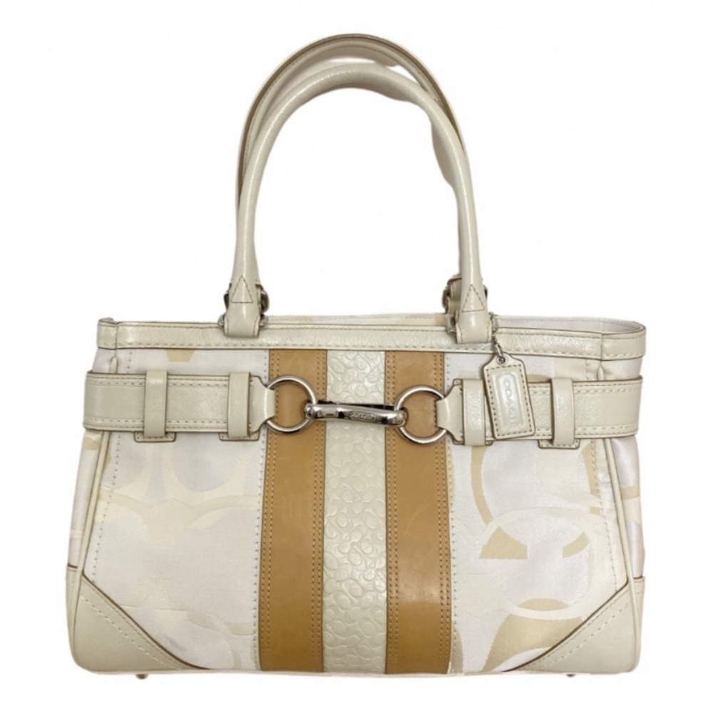 Coach Signature Stripe Carryall Shoulder Bag